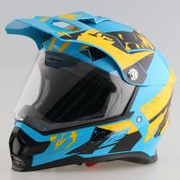 Шлем (мотард) Racer BLD-819-7 синий/оранжевый  (ХL)
