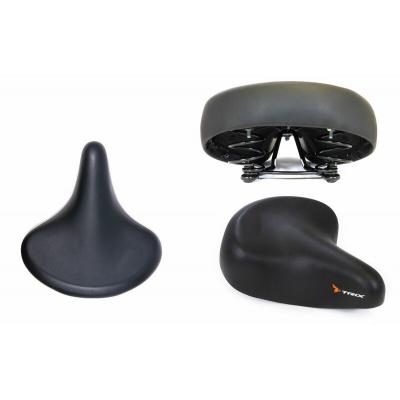 Седло для вело TRIX 250х215мм комфорт, пружинное черное 00-1001290