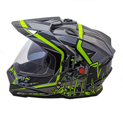 Шлем (мотард) AIM JK802S Yellow/Grey/Black (2 визора) XS