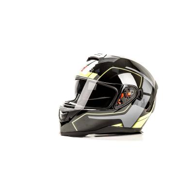 Шлем (интеграл) HIZER J5318 (L) #1 black/yellow ( 2 визора)
